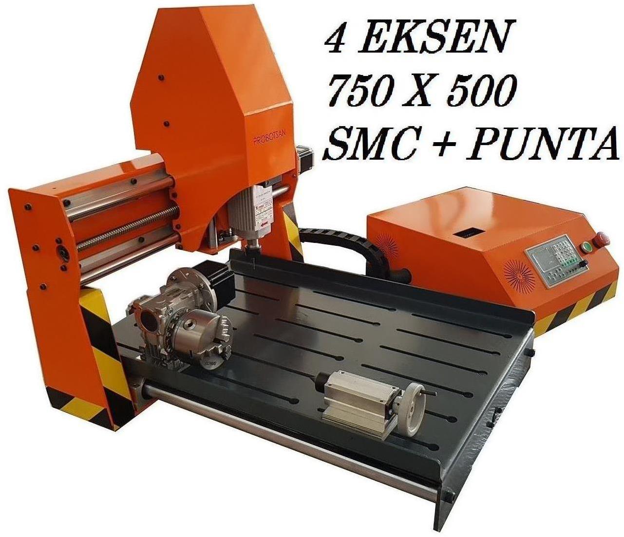 4 Eksen Mini Cnc Router Smc Kontrol Üniteli Karşıt Puntalı CNC ROUTER