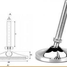 40 Lık M12x70 Sehpa Ayak Metal Tabanlı Konik Oyna