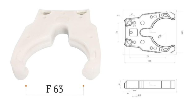 Hsk F63 Magazin Takım Tutucu Çatal Metalli - Görsel 2